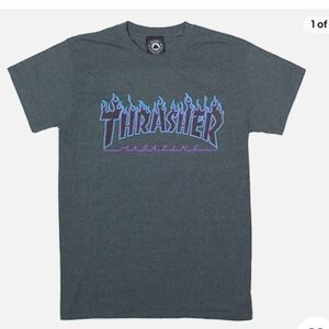 THRASHER Skateboarding Mens T-Shirt Grey S